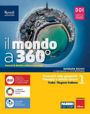 Mondo a 360 con regioni d'italia con atlante + fascicolo fare geografia 1